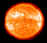 Surface of the sun is around 5500 degrees Celsius and its core is around 15 million degrees C